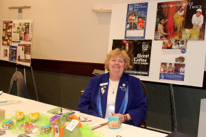 Treva Davis at the  CRS Fair Trade Table